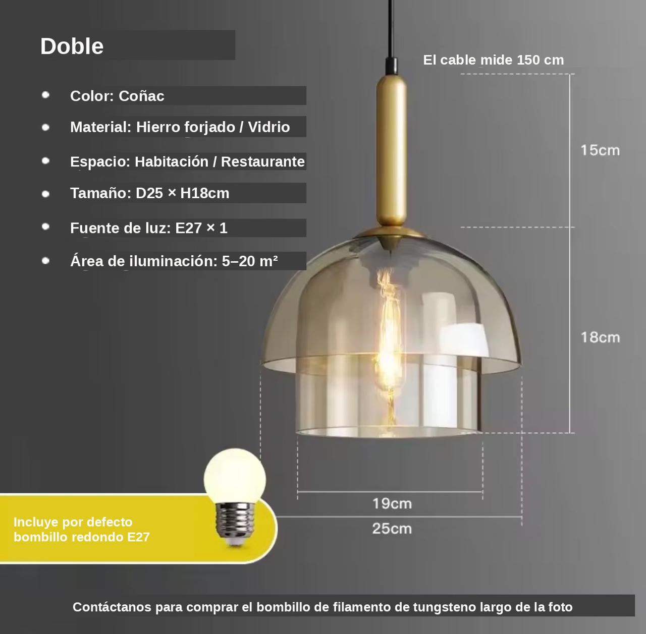 Lámpara Colgante de Vidrio en Capas
