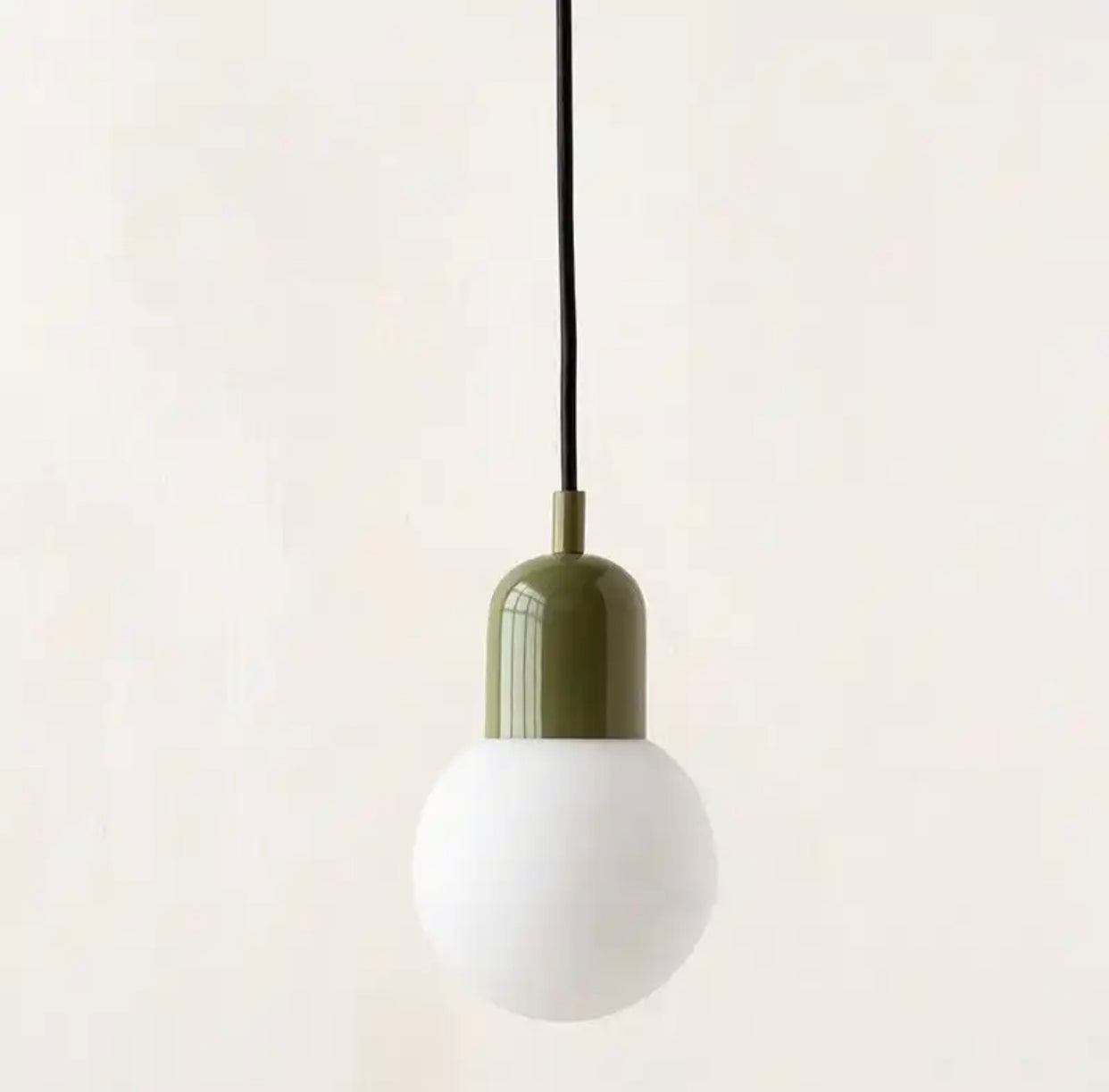 Lampara colgante con bola de cristal