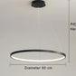 Lampara con aro led colgante