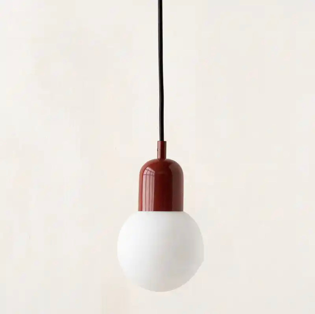 Lampara colgante con bola de cristal