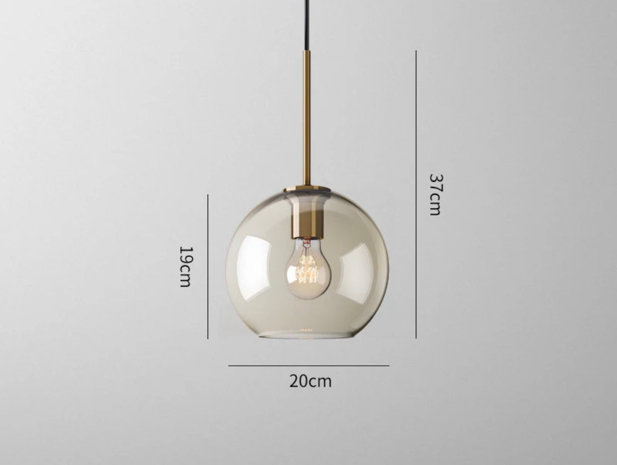 Lampara de cristal colgante