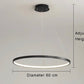 Lampara con aro led colgante