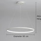Lampara con aro led colgante