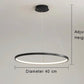 Lampara con aro led colgante