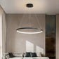 Lampara con aro led colgante