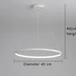 Lampara con aro led colgante