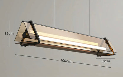 Lampara de cristal ambar