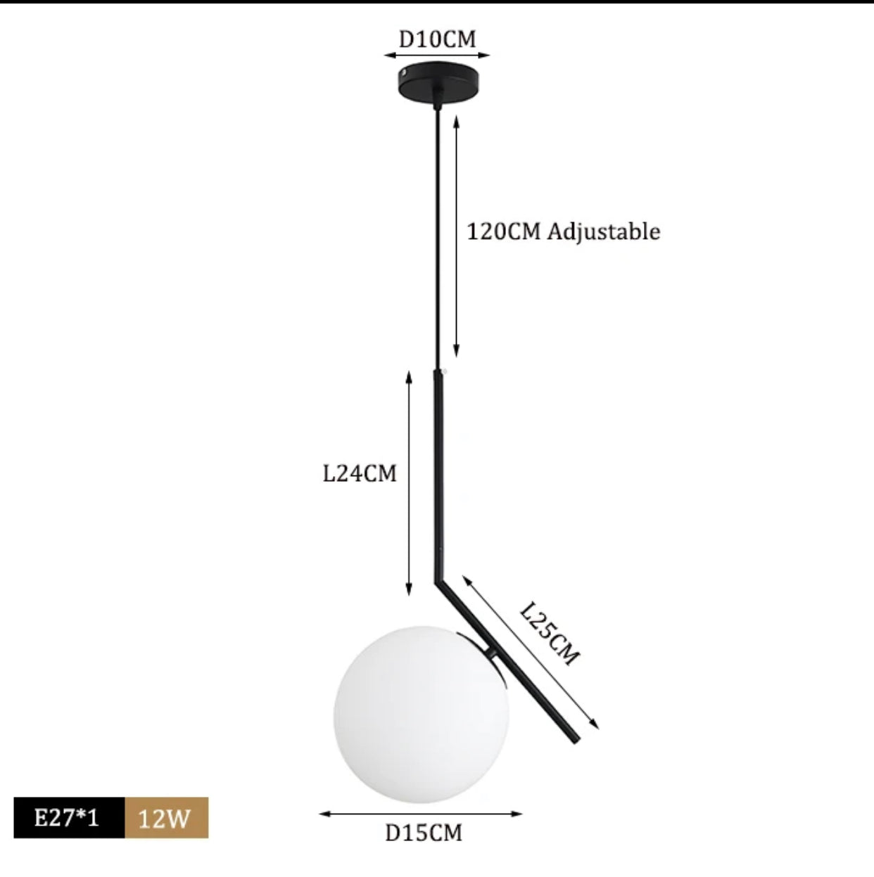 Lampara con bola de cristal