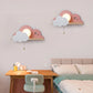 Lampara de pared con forma de nube y bola de cristal