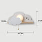 Lampara de pared con forma de nube y bola de cristal