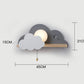 Lampara de pared con forma de nube y bola de cristal
