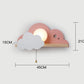 Lampara de pared con forma de nube y bola de cristal