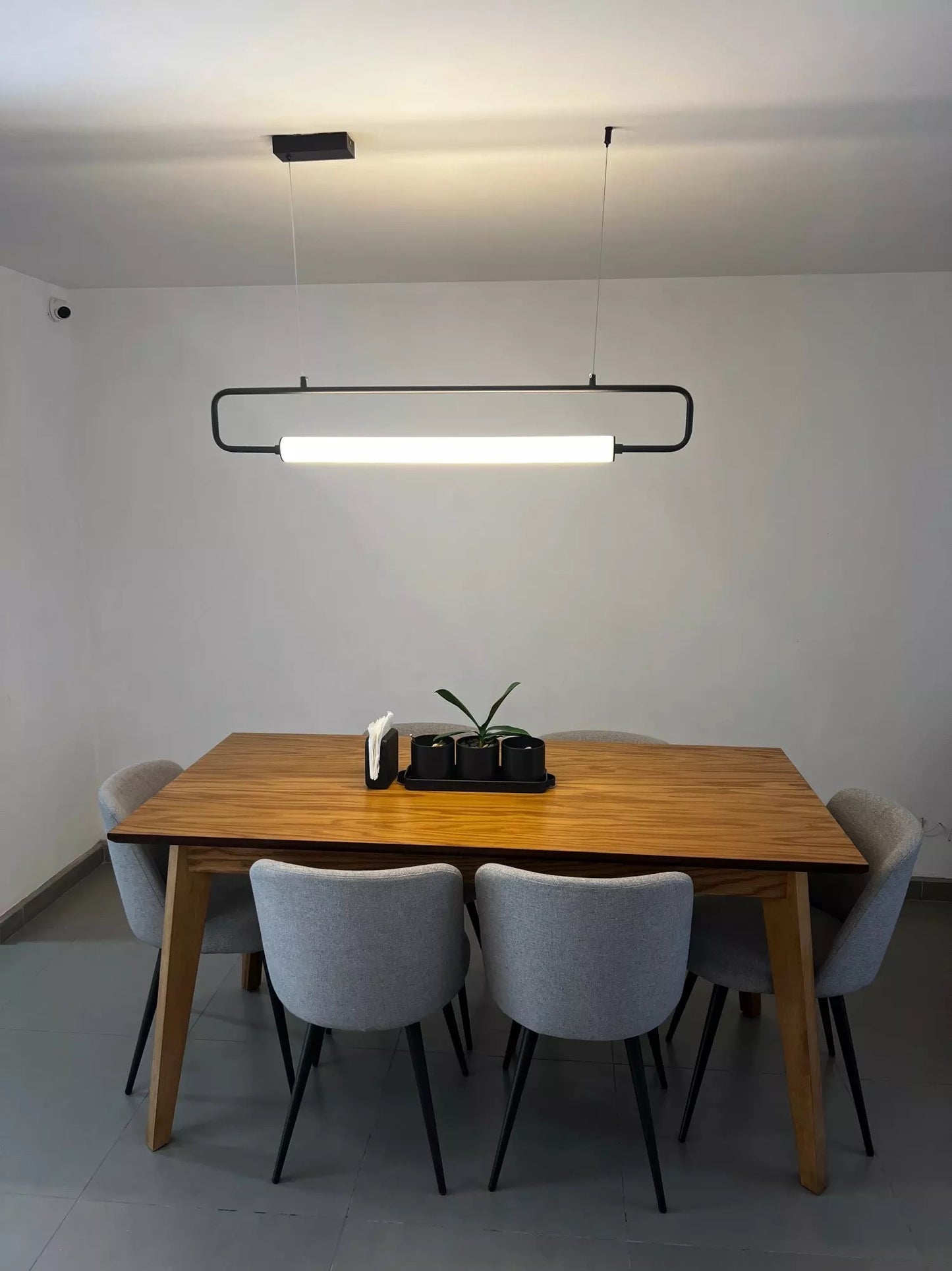 Lampara colgante con tubo led