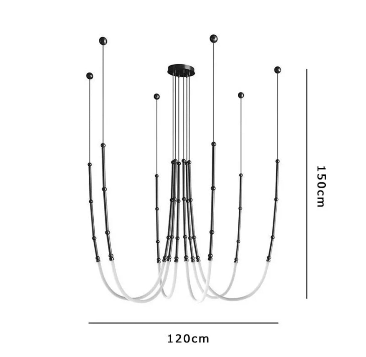 Lampara con mangueras led